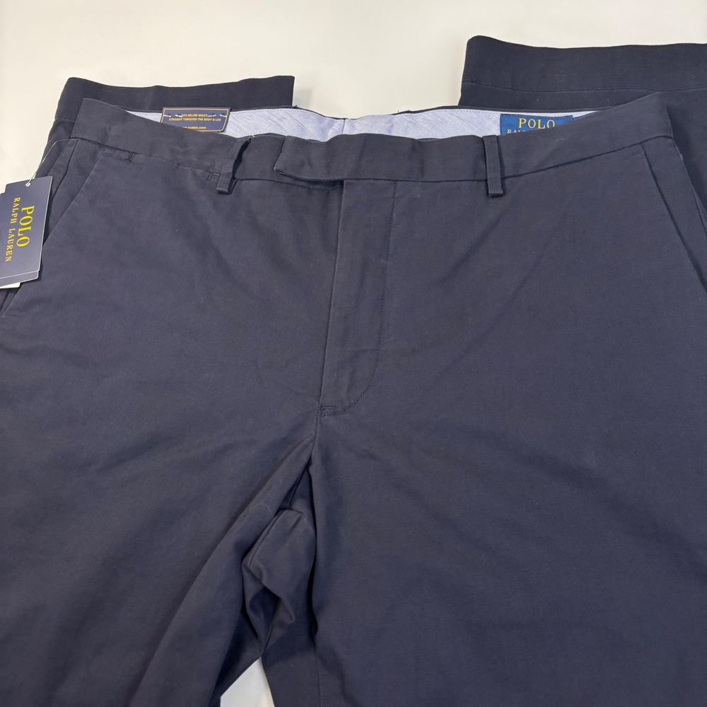Polo Ralph Lauren Mens 36x30 Navy Greenwich Stretch Straight Chino Pants NEW NWT
